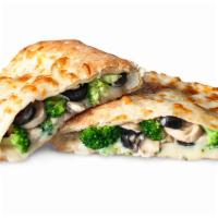 Vegetarian Calzone · Onions, peppers, olives, mushrooms and broccoli