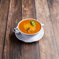 Tomato Basil Soup · Vegetarian and gluten free.