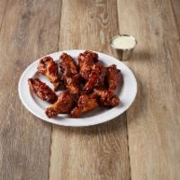 10 Wings · Fried and tossed in hot, mild, or BBQ sauce. Served with your choice of Bleu Cheese or Ranch