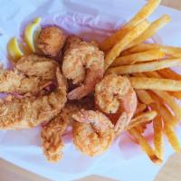 Shrimp & Chicken Tenders Combo · 3 Jumbo Shrimp/ 4 Chicken Tenders - Served with Catch Fries & Hush Puppies
