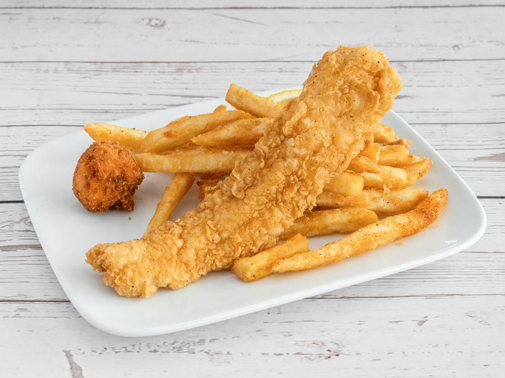 Kid's Fish · Served with Catch Fries