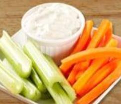 Carrots and Celery · Served with choice of dipping sauce.
