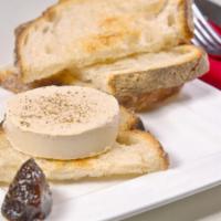 Foie Gras Végétale · Vegan foie gras (tahini & cashew) with fig jam. 100% vegan and organic. Raw, GF and SF