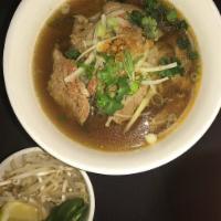 KUAY THIEW · THAI PHO: Beef bone broth that has been simmered in brisket flanks, herbs and spices overnig...