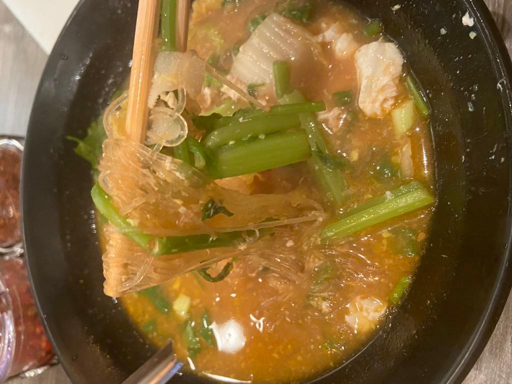 MAMA OLAY’S SPECIAL LAO SUKIYAKI · Mama Olay’s sukiyaki sauce, light broth, long rice, napa cabbage, ong choi, beef, shrimp,
calamari, and egg. Garnished with green onions and cilantro.