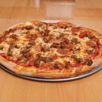 Meat Lovers Pizza · Pepperoni, sausage, ham, bacon, meatballs and beef.
