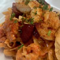 Dat N'Awlins Jambalaya Pasta · All the creole cooking power has been summoned to create this southern delight. Jumbo Shrimp...