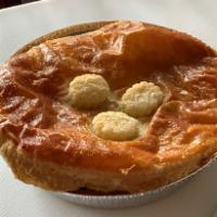 Chicken Pot Pie  · Carrots, chipollini onions, garlic, mushrooms, cream, herbs, puff pastry.