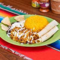 Mexican Breakfast  · eggs, chorizo, pico de Gallo served with rice, beans and tortilla