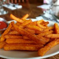 Sweet Potato Fries · Served with Ketchup.