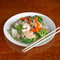 Shrimp with Mixed Vegetable · Shell fish.