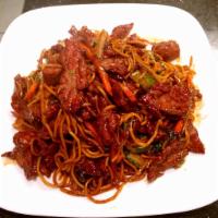 Beef Lo Mein · Egg noodle dish.