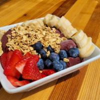 Acai Bowl with Fresh Fruit · Proudly serving Acai Roots, our acai bowls is served with fresh strawberries, bananas, and b...