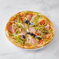 Special Pizza · Beef, pepperoni, sausage, ham, mushroom, olives, onion and green pepper.