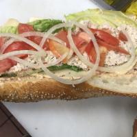 Holland Tuna Hoagie · Tuna salad, pepper jack cheese with Cajun mayo. Dressed with lettuce, tomatoes, onions, oil ...