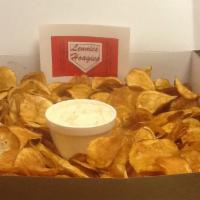 House Made Chip Tray · Our House made Chips to feed 8-12 people that includes our House made French onion Dip