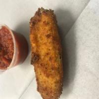 Jalapeno Poppers · Fresh Jalapeño Peppers stuffed with cream cheese, breaded and deep fried. Served with Marina...