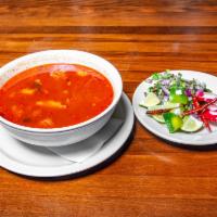 Authentic Menudo Mexicano · Served with homemade flour or corn tortillas.