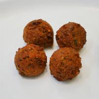 Falafel · Six delicious deep fried falafel balls (made from ground chickpeas.) served with 2 oz hummus