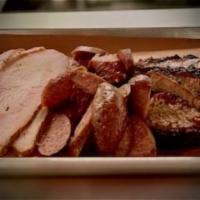 4 Meat Combo Plate · Your choice of four meats, and two sides. Comes with pickles, onions, jalapenos, Texas toast...