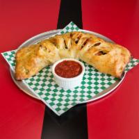 Calzone · Mozzarella and your choice of 3 toppings.