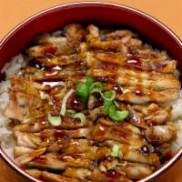 Chicken Bowl · Chicken Teriyaki served over white or brown steamed rice topped with homemade teriyaki sauce.