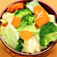 Vegetable Bowl with Veggies · Served over white or brown steamed rice or substitute steamed veggies. Also comes with steam...