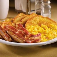 Breakfast Plate · Served with toast, 2 eggs, seasoned potatoes and choice of meat.