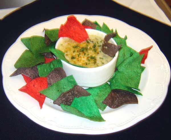 Spinach and Artichoke Dip Lunch · New Orleans-style, baked golden brown, served with crispy tortilla chips.