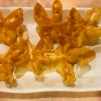 A04. Fried Crab Meat Rangoon · 6 pieces.