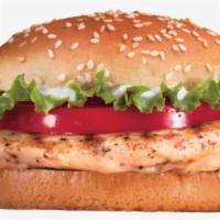 Chargrill Chicken Sandwich · Marinated chicken breast with lettuce, tomato and mayo.