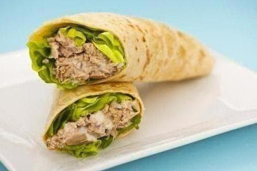 Tuna Wrap · Tuna salad, onions, celery and lettuce. 