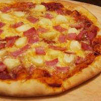 Hawaiian at Yankee Stadium Pizza · Tomato sauce, sliced pineapple, mozzarella and ham. 