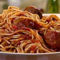 Spaghetti with Meatballs · Spaghetti with meatballs in marinara sauce.