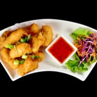 Fried Calamari · Lightly battered squid served with chili sweet and sour sauce.