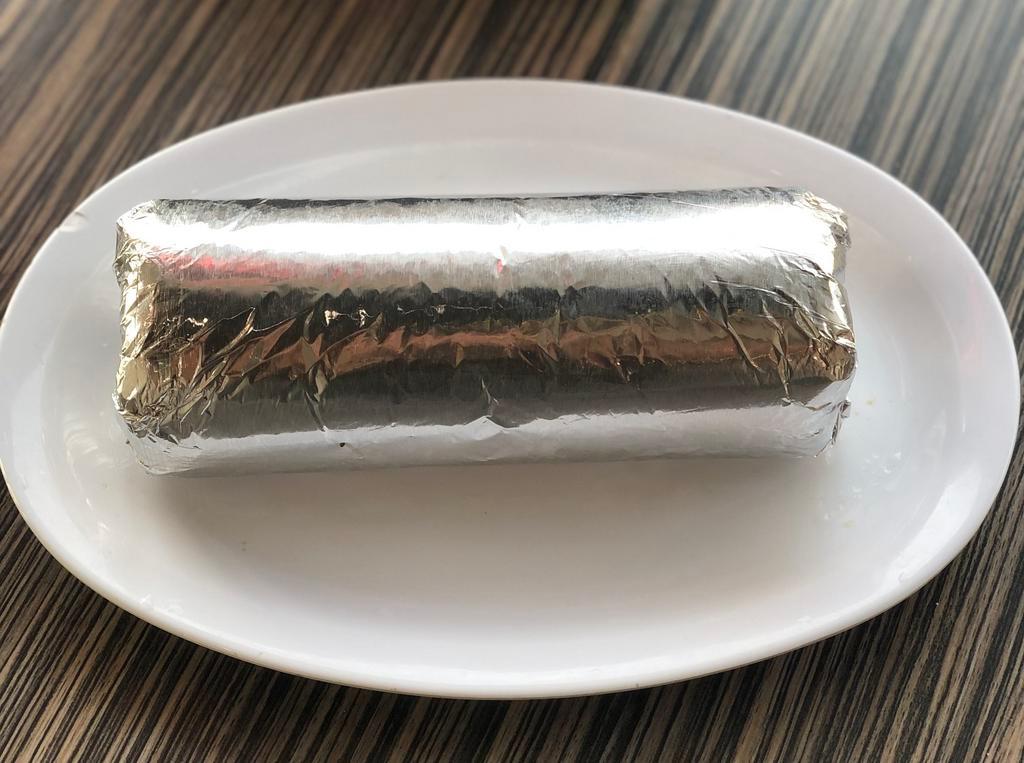 Regular Burrito · Meat, beans, rice and pico de gallo.