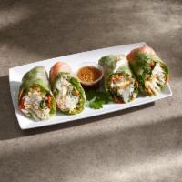 Freshly Rolls · Carrot, basil leaf, lettuce, rice noodles, tofu, and bean sprouts wrapped in rice paper.