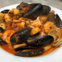 Seafood Pasta · With clams, mussels, shrimp and calamari. 