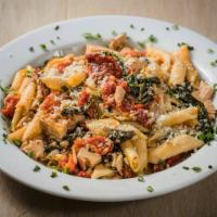Penne with Chicken · Spinach and sun-dried tomatoes. 
