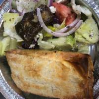Spinach Pie with Salad · 