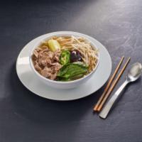 Beef Pho · Richly seasoned Vietnamese-style beef broth ladled over rice noodles and thin slices of tend...