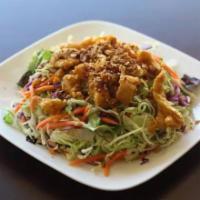 Chicken Salad (gỏi gà) · Red and green cabbage, spring mix, carrots and daikon, peanuts and homemade dressing. Choose...