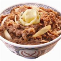 Warm Beef Gyudon Bowl Don · 32 oz. bowl with gyudon beef covering choice of sushi rice or brown rice.