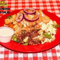 Crispy Chicken Tenders Salad · Crispy fried tender. 