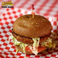 Veggie Burger · All burgers come with mayo, mustard, lettuce, tomato, onion, and pickle