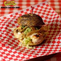 Border Chicken Sandwich · Grilled marinated breast, lettuce, tomato with thin tortilla strips, zesty chipotle mayo, to...