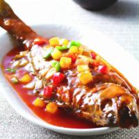 Sweet and Sour Whole Fish  · Fried Whole fish cooked into Sweet and Sour sauce with Pineapple