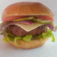 Beyond Burger · Plant Based Vegetarian & Vegan Burger w/ Dijon Mayo, Lettuce, Grilled Red Onions, Swiss Chee...