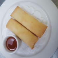 A5. Cream Cheese Roll (3pcs) · Cream cheese wrapped in spring roll skin, deep-fried until golden brown. Served with sweet a...