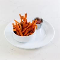Sweet Potato Fries (GF) (DF) (VEG) · Voted best in Houston. Gluten-free. Dairy-free. Vegetarian.